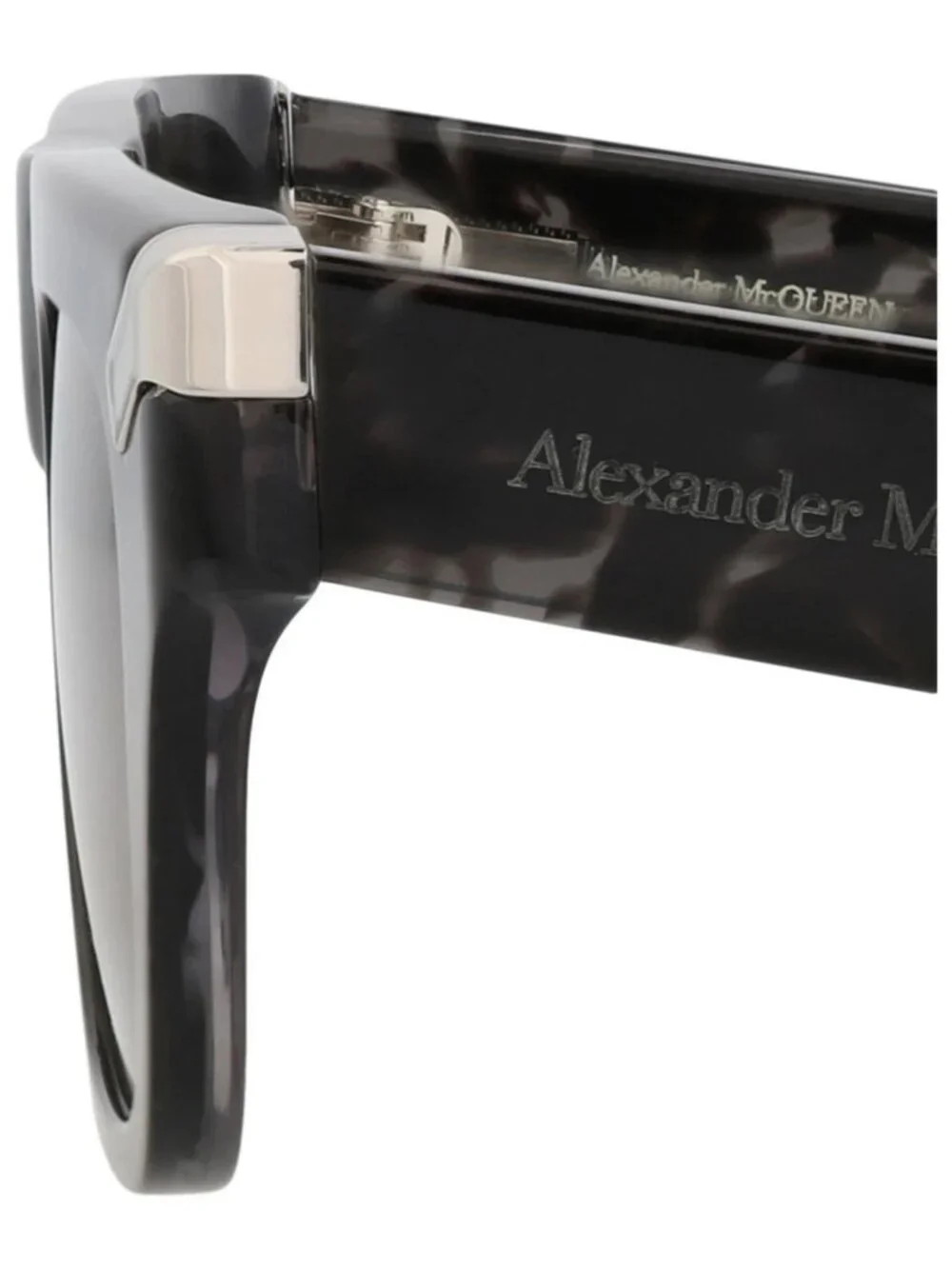 New Alexander McQueen Women's Sunglasses Square Rectangle Recycled Acetate Frame